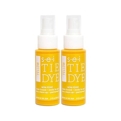 S.E.I. Desert Yellow Tie Dye Spray Bottle: 2oz. Non Toxic Fabric Dye Spray, DIY Permanent Clothing Dye, Ready to Use Tie Dye Supplies - 2 Pack - color: Desert Yellow, size: 2-Ounces