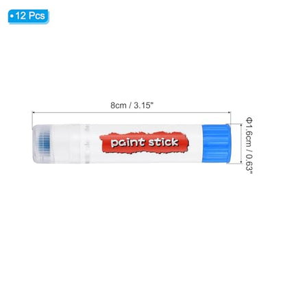 PATIKIL Tempera Paint Sticks, 12 Pcs Solid Tempera Paints Sticks Washable Bulk Markers Pen Quick Drying for Artists Beginners Art Supplies, Navy Blue - color: Navy Blue