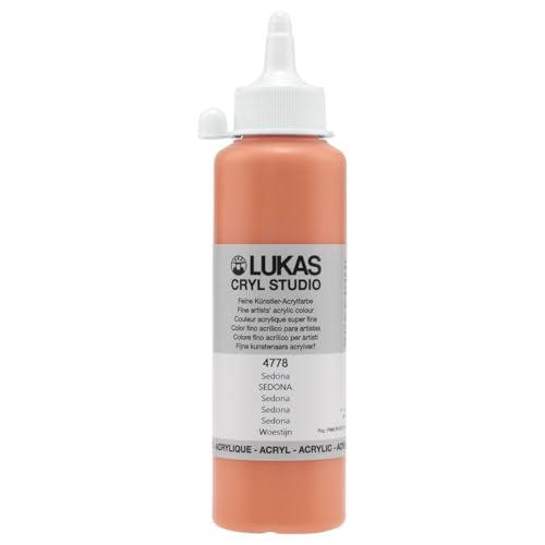 Lukas CRYL Studio Artist Acrylic Paint, Sedona, 250 ml Bottle - High Pigment Acrylic Paints for Canvas Painting, Large Scale Works - Medium-Viscosity, Water-Mixable, Fast Drying - color: Sedona, size: 8.45 Fl Oz (Pack of 1)