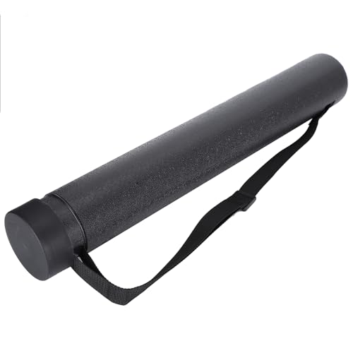GOTOTOP Drawing Tube, PE Plastic Telescopic Poster Storage Tube 22.2 to 34.4in Flip Cover Document Carrier for Posters Maps Artwork Students Artists Studio Travel (Black) - color: Black
