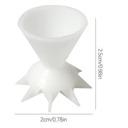 TOPINCN 7 Funnel Split Cup for Acrylic Paint, Flower Pattern Pouring Cup Multifunctional Suitable for Fluid Art Techniques Painting Accessories (White), Default, TOPINCNn53ydroxiw-66