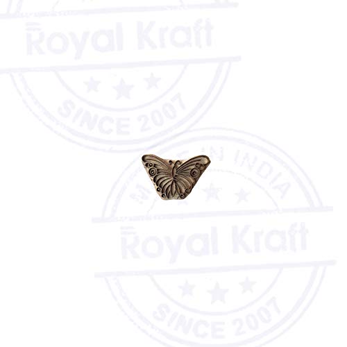 Attractive Printing Stamp Brass Butterfly Shapes Wooden Clay Block - size: BSCtag018