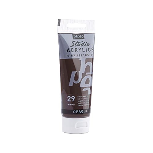 Pebeo - Acrylic Fine Studio Acrylics - Burnt Umber - Burnt Umber 100ml/3.38oz - color: Burnt Umber