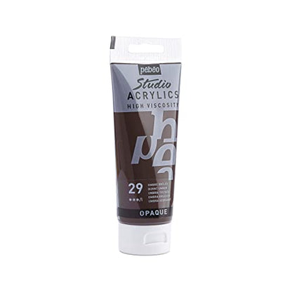 Pebeo - Acrylic Fine Studio Acrylics - Burnt Umber - Burnt Umber 100ml/3.38oz - color: Burnt Umber