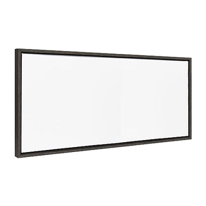 Kate and Laurel Sylvie Blank Framed Canvas Wall Art, 18x40 Dark Gray, Modern Empty Canvas for Paint-Your-Own Art, Premium Framed - color: Gray, size: 18"L x 40"W