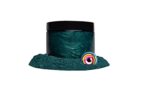 Eye Candy Pigments Premium Green Mica Powder - Dark Ocean Green (50gr) - for Epoxy, Resin, Soap, Paint, Woodworking, Acrylic Pouring, Bath Bombs, Fishing Lures - DIY Arts and Crafts Additive - color: Dark Ocean Green