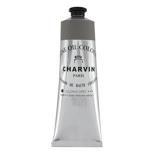 Charvin Professional Artist Quality Oil Paints, Natural Color Themed Hues, Volcano Grey 150 ml - color: Vulcain Grey