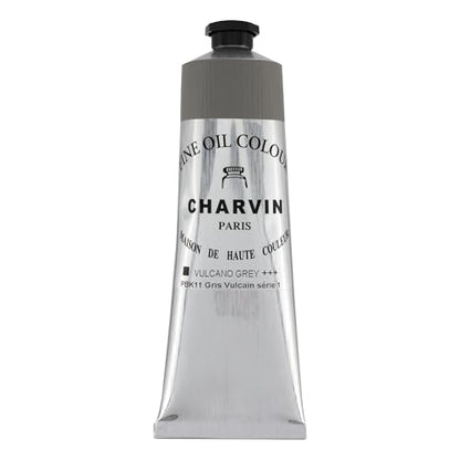 Charvin Professional Artist Quality Oil Paints, Natural Color Themed Hues, Volcano Grey 150 ml - color: Vulcain Grey