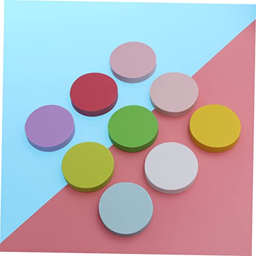 Uonlytech 10-Piece Rubber Carving Blocks Set for DIY Crafts 1x5cm Round Stamp Carving Blocks for Scrapbooking and Postcards for Artists Random Color