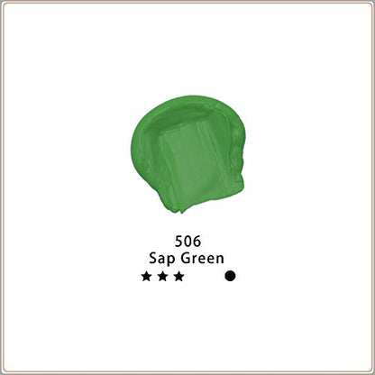 Artecho Green Acrylic Paint, Sap Green Paint (120ml / 4.05oz) Tubes, Art Craft Paints for Canvas, Rock, Stone, Wood, Fabric, Art Supplies - color: Sap Green, style: Art