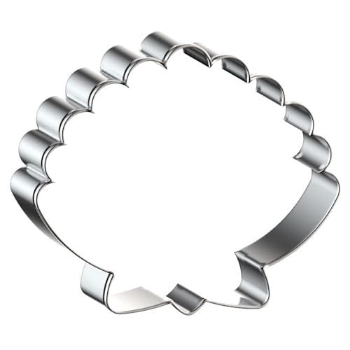 Seashell Cookie Cutters Shapes Set for Baking Large Small Mini - 5 Inch, 4 Inch, 3 Inch, 2 Inch - Stainless Steel