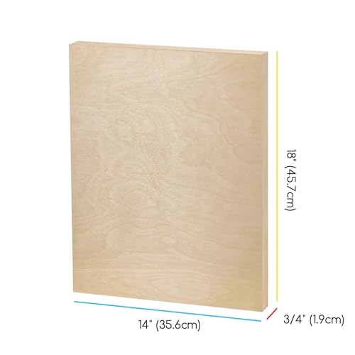 MEEDEN Unfinished Wood Canvas Board: 3/4” Deep 14x18” Wooden Canvas Panel Pack of 2 - Blank Cradled Wood Art Board for Painting - size: 14"x18"- 2 Pack