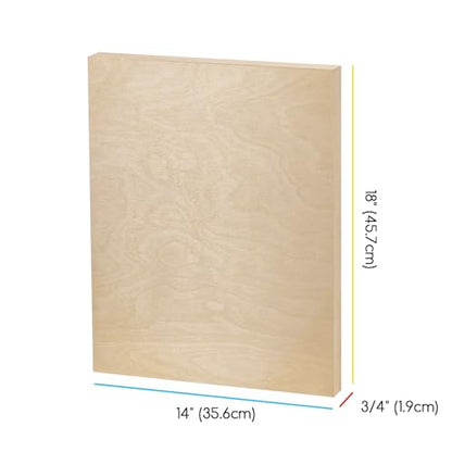 MEEDEN Unfinished Wood Canvas Board: 3/4” Deep 14x18” Wooden Canvas Panel Pack of 2 - Blank Cradled Wood Art Board for Painting - size: 14"x18"- 2 Pack