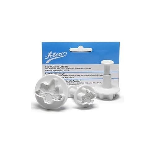 Ateco Shaped Sugar Paste Plunger Cutter, Lily, set of 3, white - style: Lily, set of 3