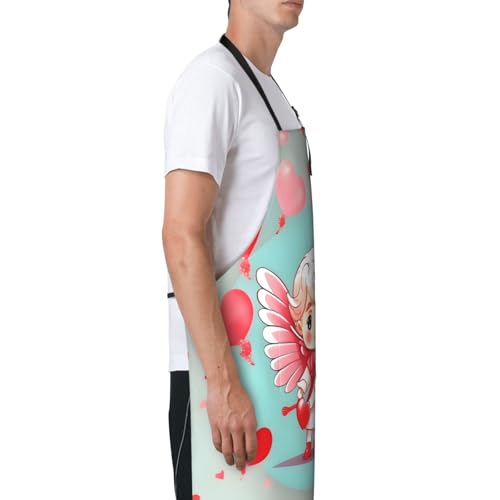 Cartoon heart sun Heavy Duty Waterproof Apron with Pockets for AdultsResistant Grilling, Gardening, Painting - color: Cute Loving Boy