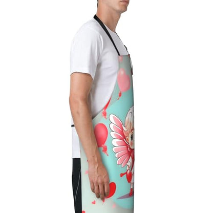 Cartoon heart sun Heavy Duty Waterproof Apron with Pockets for AdultsResistant Grilling, Gardening, Painting - color: Cute Loving Boy