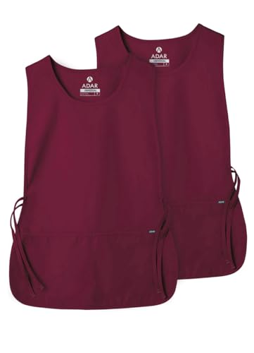 Adar Universal Cobbler Apron 2 Pack - Unisex Cobbler Apron - color: Burgundy, size: X-Large