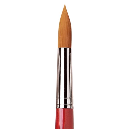 da Vinci Watercolor Series 5580 CosmoTop Spin Paint Brush, Round Synthetic with Red Handle, Size 20 (5580-20) - size: Size 20, style: Round