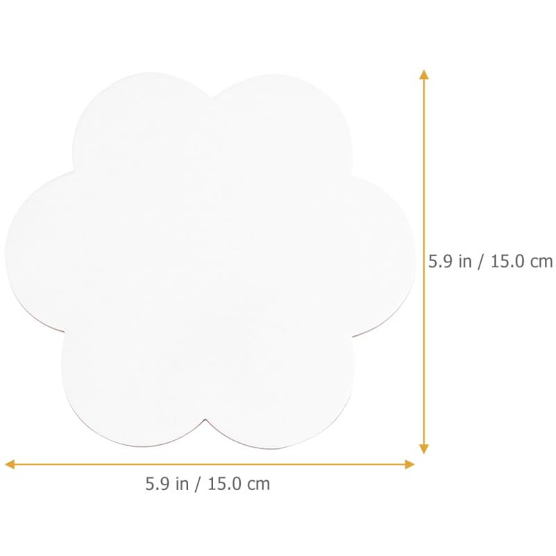 10 pcs 15x15cm Flower Shaped Cotton Canvas, Oil Painting Panel Blank, Flower Shape Canvas for Acrylic, Great for Beginners, Students, or Hobby Painters