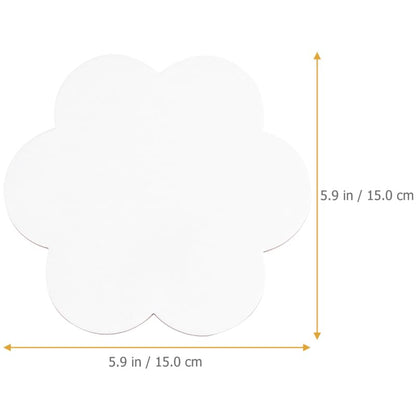 10 pcs 15x15cm Flower Shaped Cotton Canvas, Oil Painting Panel Blank, Flower Shape Canvas for Acrylic, Great for Beginners, Students, or Hobby Painters