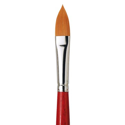 da Vinci Watercolor Series 5584 CosmoTop Spin Paint Brush, Pointed Oval Synthetic with Red Handle, Size 14 - size: Size 14, style: Pointed Oval