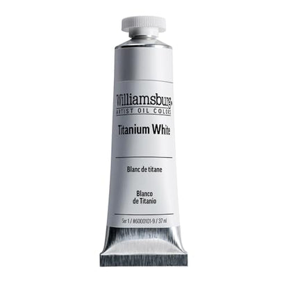 Williamsburg Artist Oil Colors by GOLDEN, Titanium White, 37 ml tube, Professional Oil Paint, Opaque - color: Titanium White, size: 1.25 Fl Oz (Pack of 1)