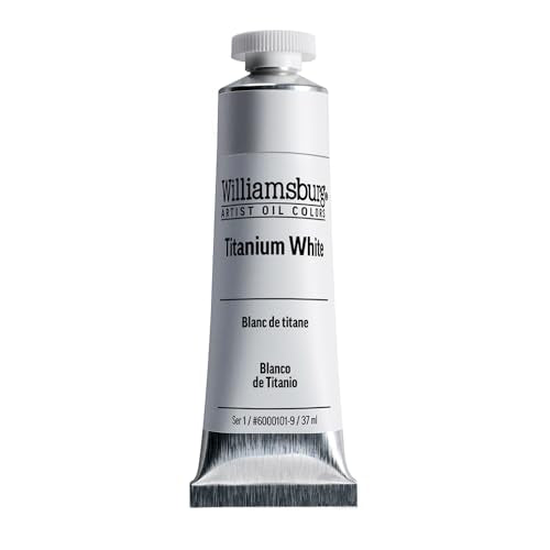 Williamsburg Artist Oil Colors by GOLDEN, Titanium White, 37 ml tube, Professional Oil Paint, Opaque - color: Titanium White, size: 1.25 Fl Oz (Pack of 1)