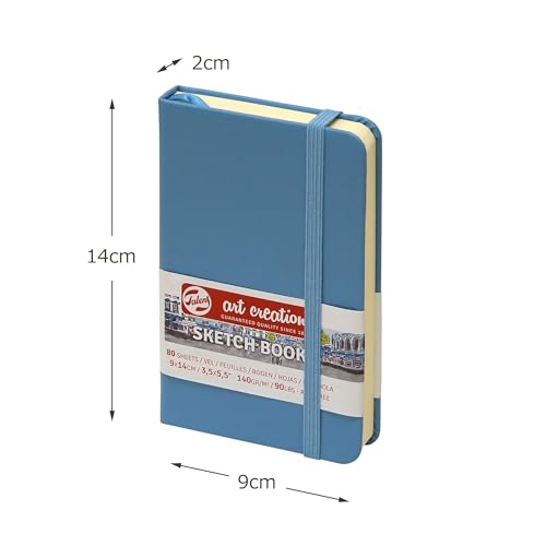 Royal Talens T9314-211M 441807 Talens Art Creation Sketchbook Drawing Planner 3.5 x 5.5 inches (9 x 14 cm), Lake Blue - color: lakeblue, size: 9×14cm