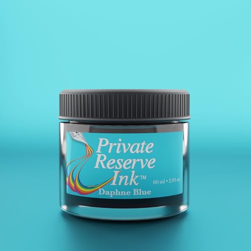 Private Reserve Premium Fountain Pen Ink, 60ml Bottle, Daphne Blue | Premium fountain pen ink with smooth flow, rich color, and reliable everyday writing performance. - color: Daphne Blue
