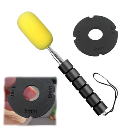 Pottery Foot Rim Shape Tool with Scalable Sponge Stick, Rotundity Rim Modeling Kit, Compatible with Ceramic Trimming and Finishing Tool - color: Black
