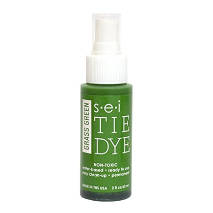 S.E.I. Grass Green Tie Dye Spray Bottle: 2oz. Non Toxic Fabric Dye Spray, DIY Permanent Clothing Dye, Ready to Use Tie Dye Supplies - color: Grass Green, size: 1 Pack