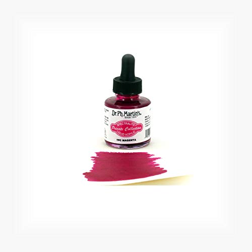 Dr. Ph. Martin's Spectralite Private Collection Liquid Acrylics (7PC) Arcylic Paint Bottle, 1.0 oz, Magenta, 1 Bottle