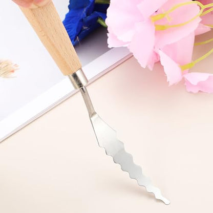 PATIKIL Painting Knife Set, 20Pcs Spatula Palette Knife Scraper Stainless Steel Pallet Knife with Wood Handle for Oil Painting Acrylic Color Mixing Supplies