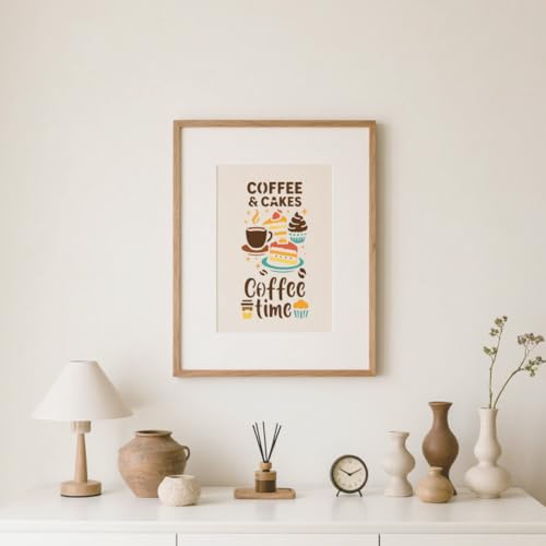 12 Sheets Stencils for Painting, 12 Styles Coffee Afternoon Tea Designs Drawing Templates Reusable Art Stencil for Hand Forearm Painting on Wall Wood Home Decor - style: Coffee