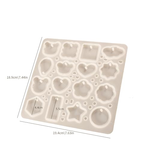 16 Cavity Pendant Molds - Heart, Animal, Candle & More - Resin & Silicone Making Molds - color: pendant-3396