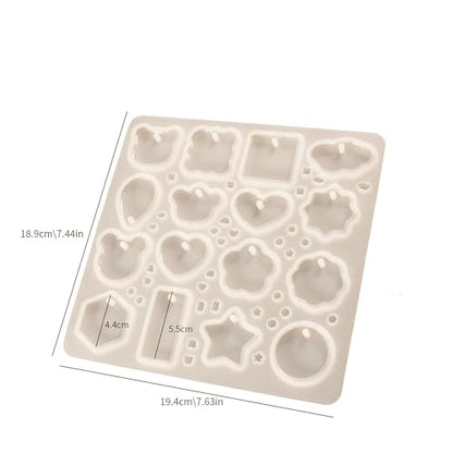 16 Cavity Pendant Molds - Heart, Animal, Candle & More - Resin & Silicone Making Molds - color: pendant-3396