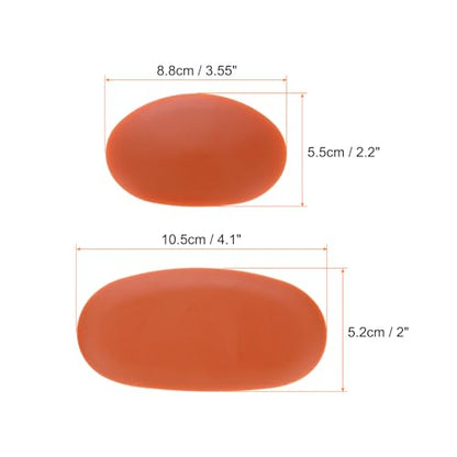HARFINGTON 2pcs Pottery Ribs Soft Silicone Rubber Clay Ceramic Sculpting Tools for Finishing Shaping and Smoothing Removing Finger Marks Small & Medium