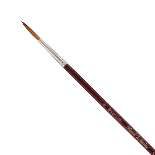 Creative Mark Mimik Kolinsky Watercolor Brush - # 6 Script Liner - Long Handle Synthetic Paint Brush - Handmade in Germany - Synthetic Sable Paint Brushes for Professional Artists - Animal-Friendly - size: 6