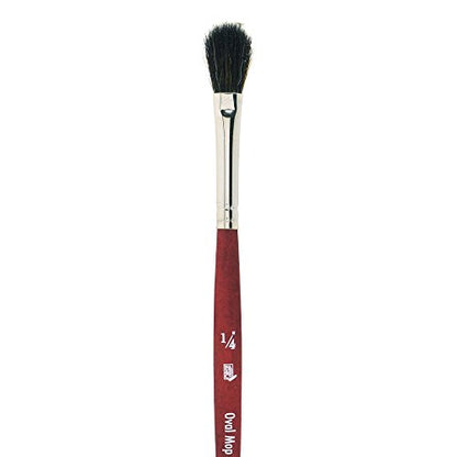 Princeton Velvetouch, Series 3950, Paint Brush for Acrylic, Oil and Watercolor, Oval Mop, 1/4 Inch - size: Size 1/4 inch