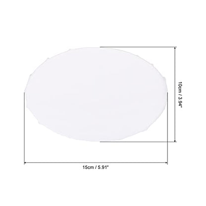 PATIKIL Paint Canvases Panel for Painting, 4 Pack 4x6 Inch Oval Wood Frame Stretched Blank Art Board Panels for Acrylic, Oil, Tempera Painting, White - size: 4x6 Inch
