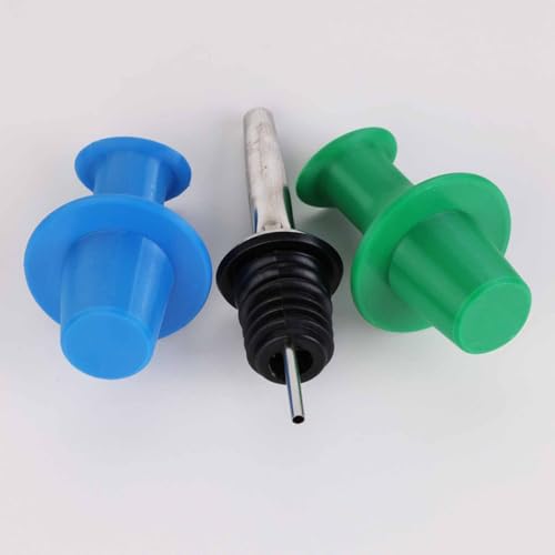 Fybrinth 2 Pack Pottery Oil Spout Gauge Tool for 12% and 14% Shrink Clay, Oil Vinegar Bottle Stopper Gauge for Stand Black Rubber Type Dispenser