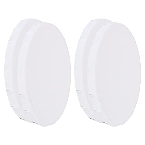 PATIKIL Paint Canvases Panel for Painting, 4 Pack 4x6 Inch Oval Wood Frame Stretched Blank Art Board Panels for Acrylic, Oil, Tempera Painting, White - size: 4x6 Inch