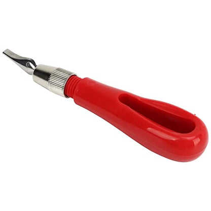 Manual Crafting Tool for Wood and - Linoleum Cutter for Wood Sculpting and Pumpkin Carving - Printmaking Carving Cutter Set with 6 Stainless Steel Blades and Weighted Handle