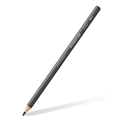 Staedtler Water-Soluble Tinted Graphite Pencils, Watercolor Artist Set, Pre-sharpened, 12 Colors in Metal Tin, 14610T M12