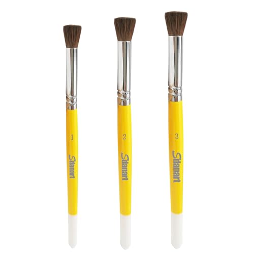 Sdanart Pastel Smoothing Paint Brushes,Paintbrush for Pastel Blending，Professional Pastel, Chalk and Charcoal Pastellist Blender Brush，for Pastelliste Chalk Charcoal Acrylic Watercolor Oil Painting