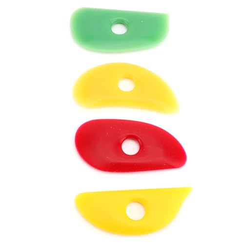 4 Pieces Soft Silicone Ribs Clay Tools, Sculpting Smoothing Shaping Tools with Various Shapes, for Pottery Ceramics Crafts