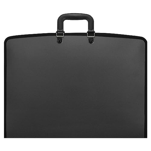 PATIKIL 11" x 17" Art Portfolio Case with Zipper, Portfolio Storage Bag Folder, Artist Carrying Case PP Material for Artist Storage Artwork Poster Painting Board, Black