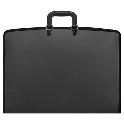 PATIKIL 11" x 17" Art Portfolio Case with Zipper, Portfolio Storage Bag Folder, Artist Carrying Case PP Material for Artist Storage Artwork Poster Painting Board, Black