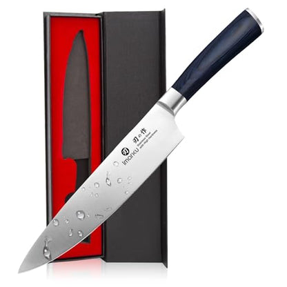 imarku Chef Knife - 8 Inch Pro Kitchen Knife, High Carbon Stainless Steel Japanese Knife, Chef's Knives with Ergonomic Handle, Ultra Sharp Knife, Gifts for Men and women,Blue Handle Gyutou Knives - color: Blue