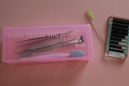 Tweezer Holder Box Storage Organizer for Lash Artists, Estheticians, Nails, Manicure, Hair Salon, Spa, Shelf for Eyelash Extension Tweezers, Dust proof